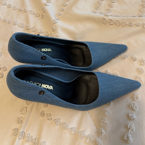 Denim Heels/Boots snap on - Picture 3 of 6